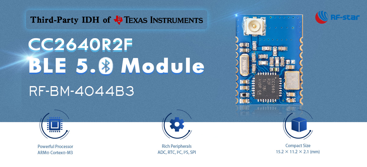 BLE5.0-Modul mit TI CC2640R2F-Chipsatz