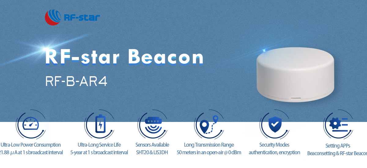 Bluetooth Low-Energy Beacon-Modul RF-B-AR4