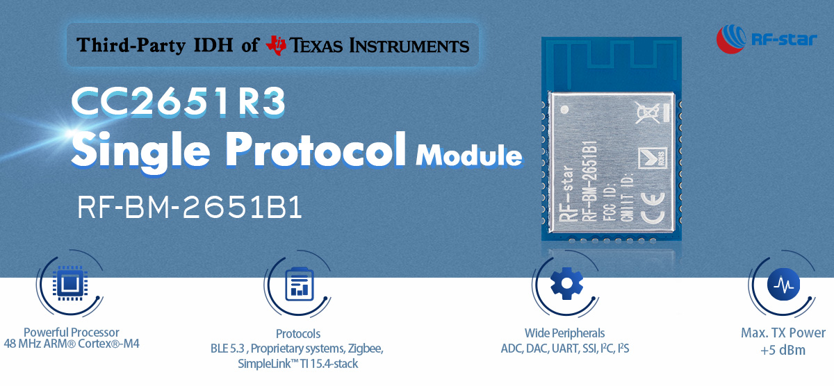 CC2651R3 Einzelprotokollmodul RF-BM-2651B1