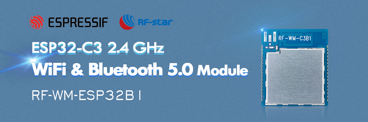 Energiesparendes ESP32-C3 2,4-GHz-WLAN- und Bluetooth 5.0-Modul RF-WM-ESP32B1