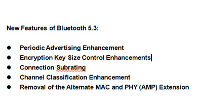 Welche Funktionen fügt die Bluetooth 5.3-Spezifikation hinzu?
